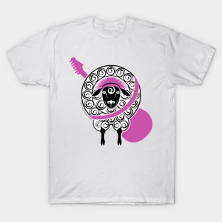 Pink guitar sheep T-Shirt